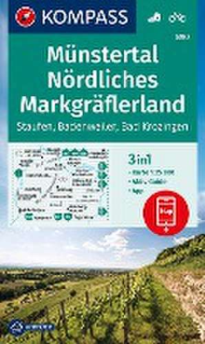 KOMPASS Wanderkarte 890 Münstertal, Nördliches Markgräflerland, Staufen, Badenweiler, Bad Krozingen 1:25.000 de KOMPASS-Karten GmbH