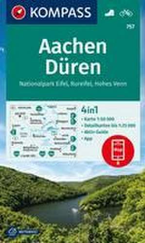 KOMPASS Wanderkarte 757 Aachen, Düren, Nationalpark Eifel, Rureifel, Hohes Venn 1:50.000