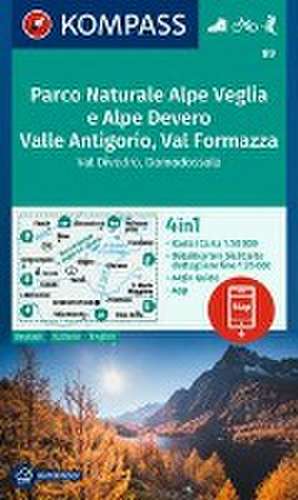 KOMPASS Wanderkarte 89 Parco Naturale Alpe Veglia e Alpe Devero, Valle Antigorio, Val Formazza, Val Divedro, Domodossola 1:50.000