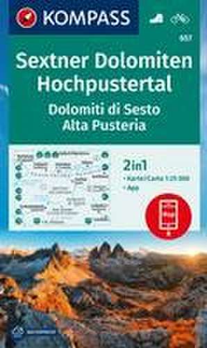 KOMPASS Wanderkarte 657 Sextner Dolomiten, Hochpustertal / Dolomiti di Sesto, Alta Pusteria 1:25.000