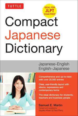 Tuttle Compact Japanese Dictionary: Japanese-English English-Japanese (Ideal for JLPT Exam Prep) de Samuel E. Martin