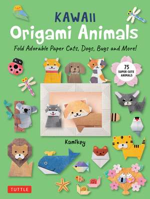 Kawaii Origami Animals: Fold Adorable Paper Cats, Dogs, Bugs and More! (75 Super Cute Animals) de Kamikey