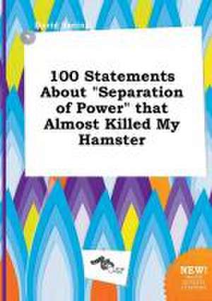 100 Statements about Separation of Power That Almost Killed My Hamster de David Boeing