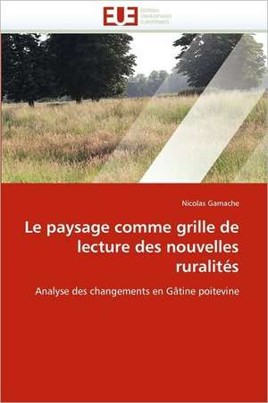 Le paysage comme grille de lecture des nouvelles ruralités de Nicolas Gamache