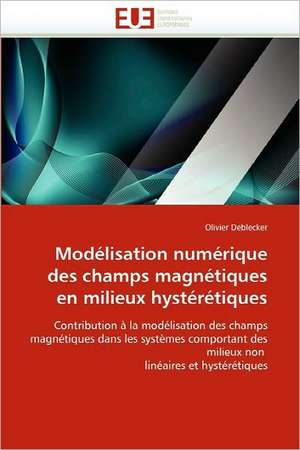 Modelisation Numerique Des Champs Magnetiques En Milieux Hysteretiques: Essai D'Analyse Structurale de Olivier Deblecker