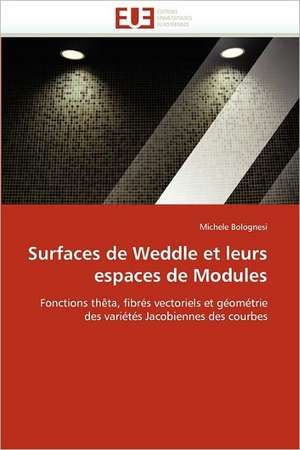 Surfaces de Weddle et leurs espaces de Modules de Michele Bolognesi