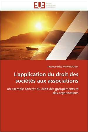 L'application du droit des sociétés aux associations de Jacques-Brice MOMNOUGUI