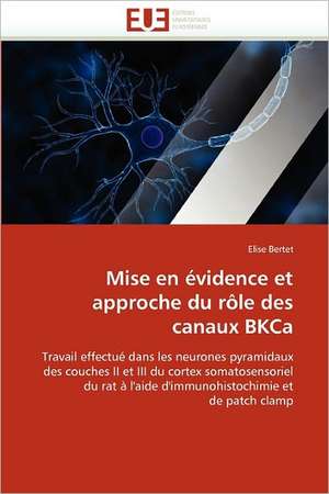 Mise en évidence et approche du rôle des canaux BKCa de Elise Bertet