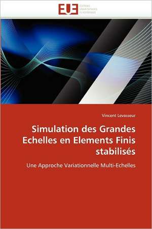 Simulation des Grandes Echelles en Elements Finis stabilisés de Vincent Levasseur