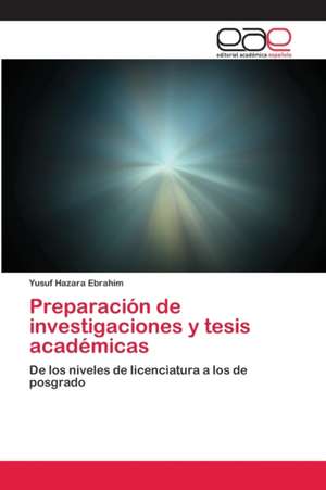 Preparación de investigaciones y tesis académicas de Yusuf Hazara Ebrahim