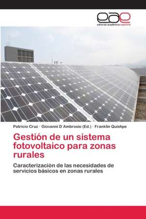 Gestión de un sistema fotovoltaico para zonas rurales de Patricio Cruz