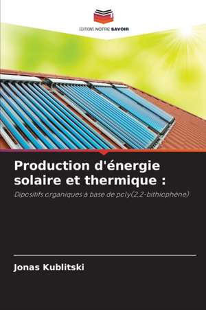 Production d'énergie solaire et thermique : de Jonas Kublitski