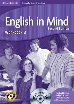 English in Mind for Spanish Speakers Level 3 Workbook with Audio CD de Herbert Puchta