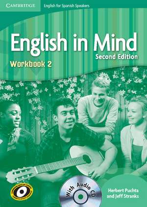 English in Mind for Spanish Speakers Level 2 Workbook with Audio CD de Herbert Puchta