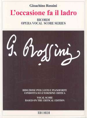 L'Occasione Fa Il Ladro: Vocal Score de Gioacchino Rossini