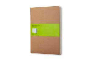 Moleskine Plain Cahier Xl - Kraft Cover (3 Set) de Moleskine