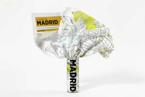 Madrid Crumpled City Map de Emanuele Pizzolorusso