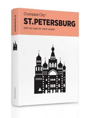 St Petersburg Crumpled City Map