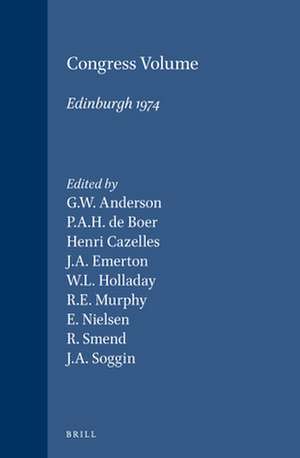 Congress Volume Edinburgh 1974 de John Emerton