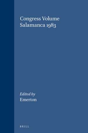 Congress Volume Salamanca 1983 de J.A. Emerton