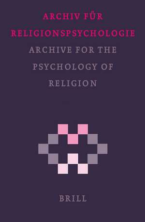 Archive for the Psychology of Religion / Archiv für Religionspsychologie, Volume 26 (2004) de Jacob A. Belzen