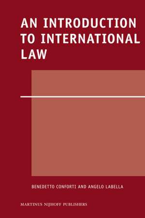 An Introduction to International Law de Benedetto Conforti