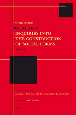 Sociology: Inquiries into the Construction of Social Forms de Georg Simmel