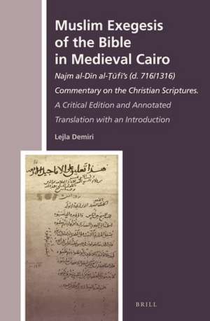 Muslim Exegesis of the Bible in Medieval Cairo: Najm al-Dīn al-Ṭūfī’s (d. 716/1316) Commentary on the Christian Scriptures. A Critical Edition and Annotated Translation with an Introduction de Lejla Demiri