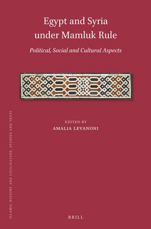 Egypt and Syria under Mamluk Rule: Political, Social and Cultural Aspects de Amalia Levanoni