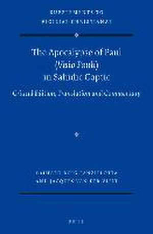 The Apocalypse of Paul (<i>Visio Pauli</i>) in Sahidic Coptic: Critical Edition, Translation and Commentary de Lautaro Roig Lanzillotta