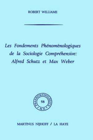 Les fondements phénoménologiques de la sociologie compréhensive: Alfred Schutz et Max Weber de R. Williame