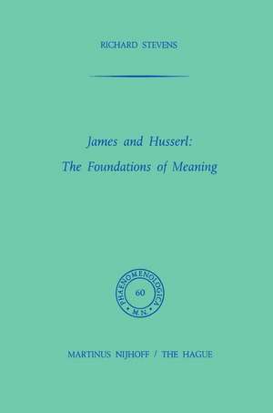 James and Husserl: The Foundations of Meaning de R. Stevens