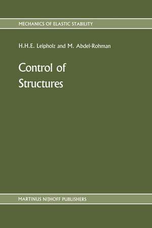 Control of Structures de U. Leipholz