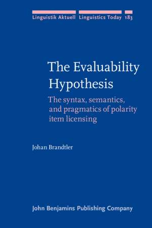 Evaluability Hypothesis de Johan Brandtler