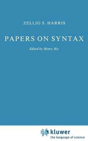 Papers on Syntax de Z. Harris