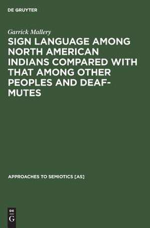 Sign Language among North American Indians Compared with That of Other Peoples and Deaf-Mutes (Washington 1881) de Garrick Mallery