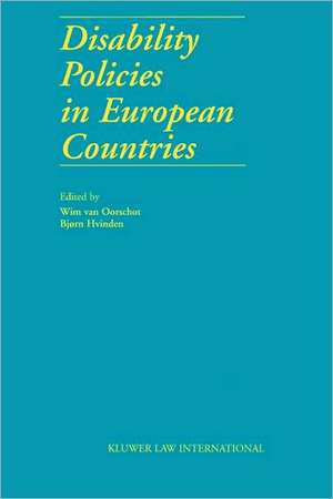 Disability Policies in European Countries de Wim Oorschot