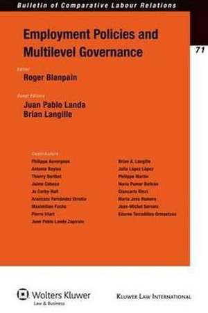 Employment Policies and Multilevel Governance de Blanpain