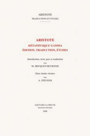 Aristote: Edition, Traduction, Etudes de M. Hecquet-Devienne