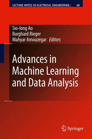 Advances in Machine Learning and Data Analysis de Mahyar Amouzegar