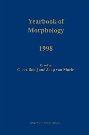 Yearbook of Morphology 1998 de G.E. Booij