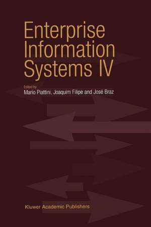 Enterprise Information Systems IV de Mario G. Piattini