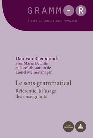 Le Sens Grammatical: Referentiel A L'Usage Des Enseignants de Dan Van Raemdonck