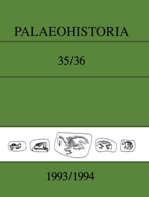 Palaeohistoria 35/36 (1993-1994): Institute of Archaeology, Groningen, the Netherlands de Institute of Archaeology