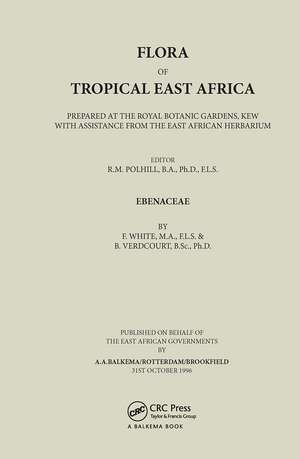 Flora of Tropical East Africa - Ebenaceae (1996) de M.D. Dassanayake