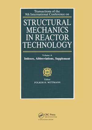 Structural Mechanics in Reactor Technology: Indexes, Abbreviations, Supplement de F. H. Wittmann