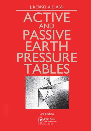 Active and Passive Earth Pressure Tables de E. Absi