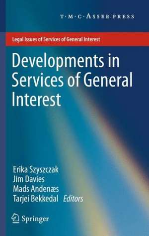 Developments in Services of General Interest de Erika Szyszczak