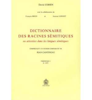 Dictionnaire Des Racines Semitiques Ou Attestees Dans Les Langues Semitiques. Fasc. 5: Subsidia Tomus 87 de D. Cohen