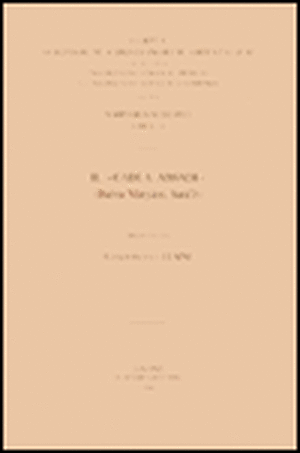 Il 'Gadla Absadi' (Dabra Maryam, Sera'e): V. de E. Peters